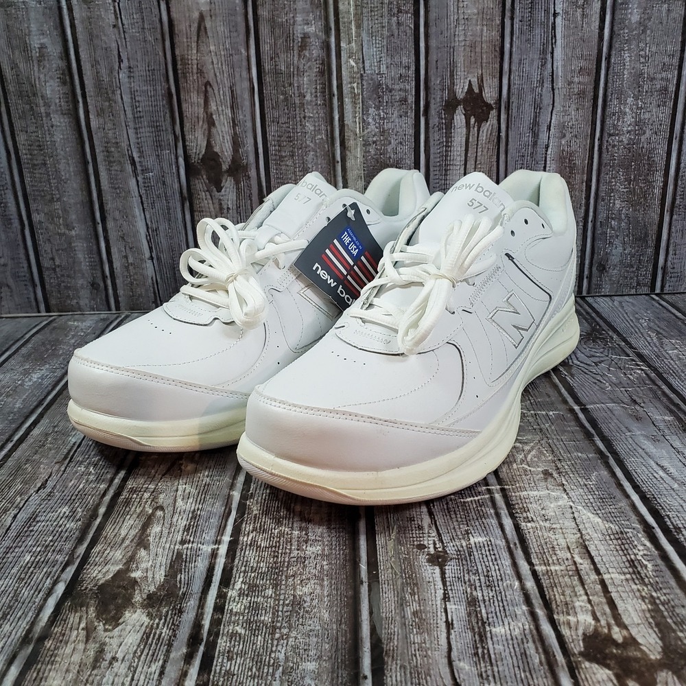 New Balance Men's 577 Walking Sneakers MW577WT White Lace Up Size 14 D
